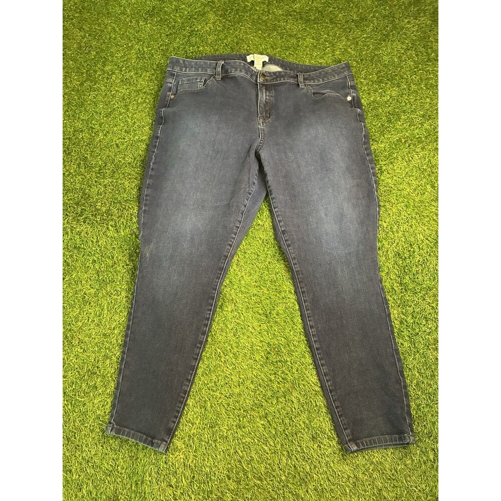 Lane Bryant Women’s Size 20R Dark Wash Straight Leg Stretch Jeans Plus Size